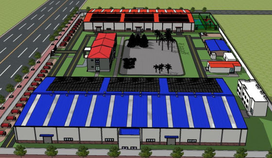 80*40 ha personalizzato il gruppo di lavoro della struttura d'acciaio ha fabbricato la costruzione della struttura d'acciaio