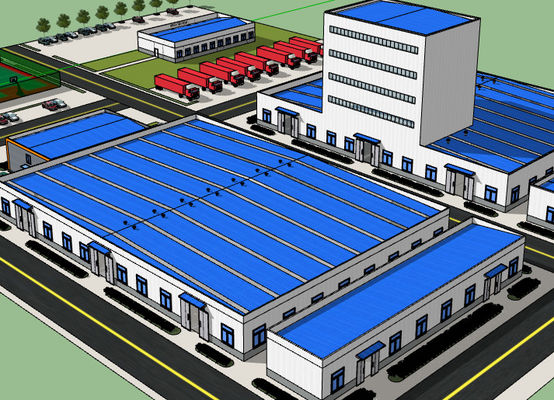 Il ODM dell'OEM ha prefabbricato la costruzione a prova di fuoco di costruzione d'acciaio della struttura d'acciaio di 2 piani
