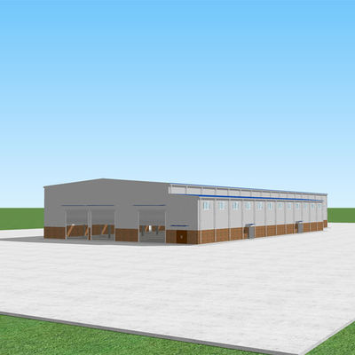 Costruzione prefabbricata del metallo della costruzione della fabbrica del gruppo di lavoro della struttura d'acciaio