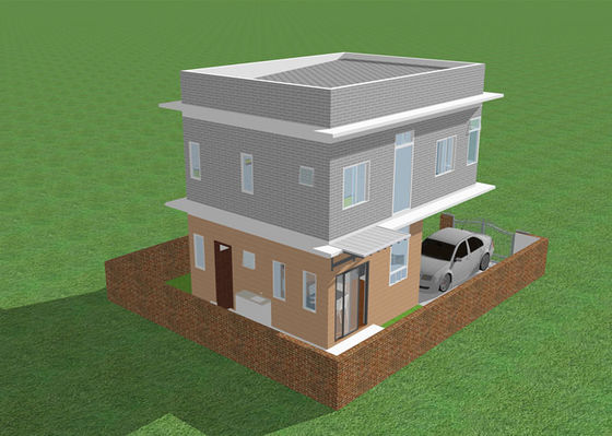 La costruzione di appartamento d'acciaio prefabbricata leggera della struttura d'acciaio del duplex della villa ha galvanizzato
