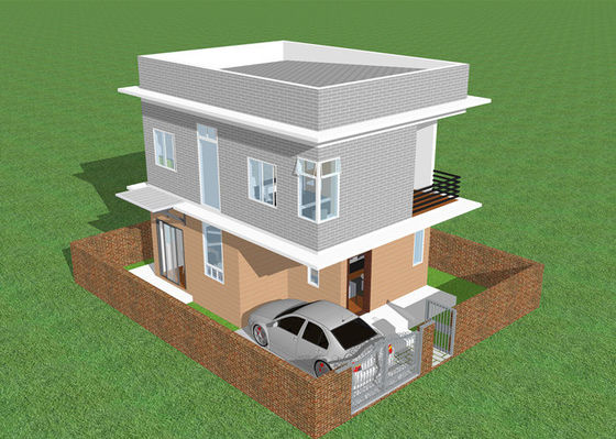 La costruzione di appartamento d'acciaio prefabbricata leggera della struttura d'acciaio del duplex della villa ha galvanizzato