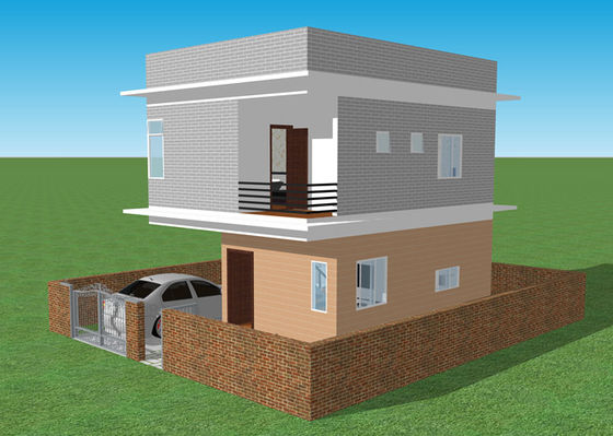 La costruzione di appartamento d'acciaio prefabbricata leggera della struttura d'acciaio del duplex della villa ha galvanizzato