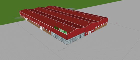 Gruppo di lavoro leggero su misura del magazzino della costruzione della struttura d'acciaio