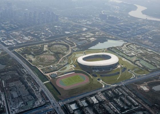 Q235B / Acciaio per costruzioni edili della costruzione prefabbricata della costruzione dello stadio della struttura d'acciaio di Q355B