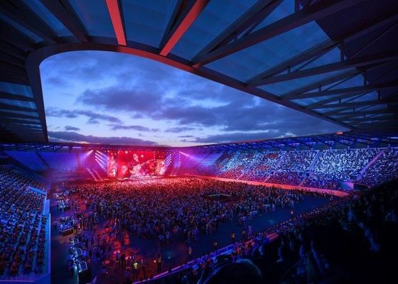 Le costruzioni prefabbricate leggere della palestra del metallo pre hanno costruito lo stadio d'acciaio