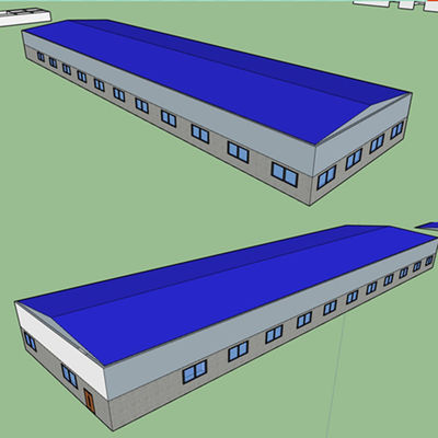 Q355 / Costruzione di edifici prefabbricata GB della struttura dell'azienda agricola della struttura d'acciaio Q235
