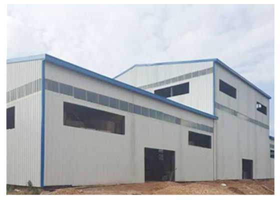 54m*20m hanno prefabbricato la casa di legno d'acciaio prefabbricata GB della costruzione d'acciaio dell'officina