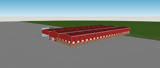 Magazzino d'acciaio durevole della struttura di griglia dell'officina strutturale d'acciaio prefabbricata