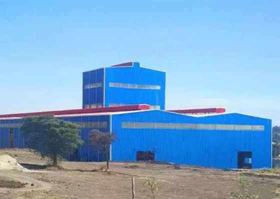 Edificio industriale a prova di fuoco dell'officina della struttura d'acciaio della struttura fabbricata