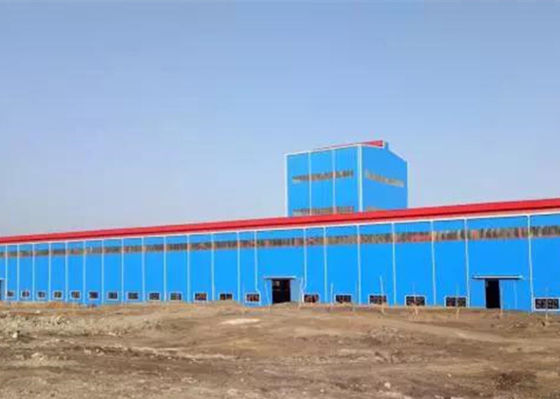 Edificio industriale a prova di fuoco dell'officina della struttura d'acciaio della struttura fabbricata