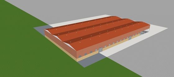 Q355B ha prefabbricato il gruppo di lavoro d'acciaio leggero della tettoia della struttura d'acciaio di griglia della casa di legno