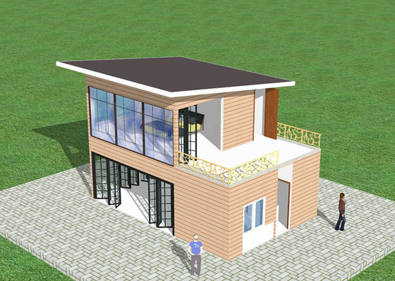 Alloggio su due piani della struttura d'acciaio Q235 della villa d'acciaio leggera prefabbricata della luce