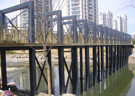 Q235B ha prefabbricato la costruzione facente un giro turistico della piattaforma di ponte della struttura d'acciaio