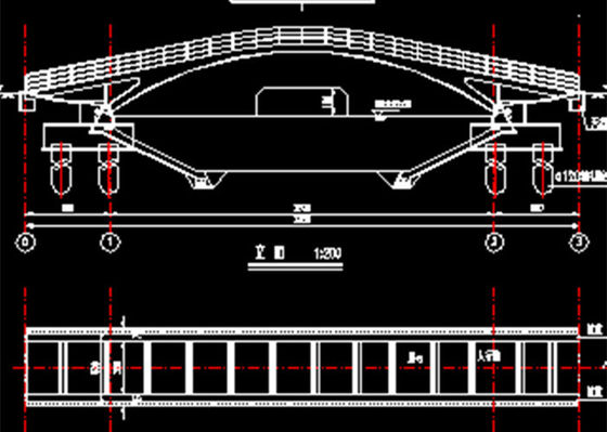 Costruzione di ponte pedonale d'acciaio prefabbricata della capriata della struttura