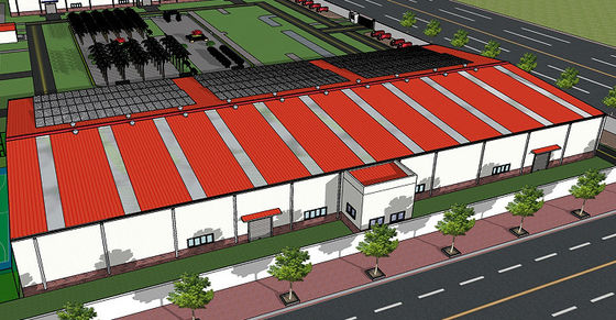 Magazzino prefabbricato del fabbricato industriale della struttura d'acciaio per produzione della fabbrica