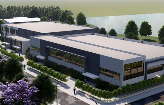 Edifici per uffici commerciali prefabbricati robusti del metallo antivento