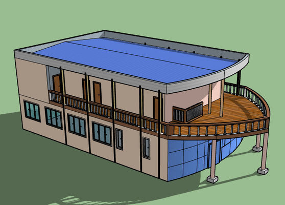 Edifici prefabbricati commerciali su misura utilizzati per ristoranti con telaio in acciaio leggero