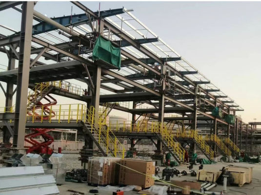 Mezzanino su misura ISO9001 antivento della costruzione della piattaforma della struttura d'acciaio