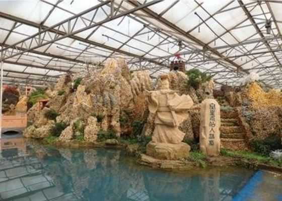 Ristorante facente un giro turistico galvanizzato a forma di 4600㎡ su ordinazione della serra del tubo