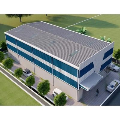 Gruppo di lavoro della struttura d'acciaio che sviluppa la costruzione strutturale del magazzino