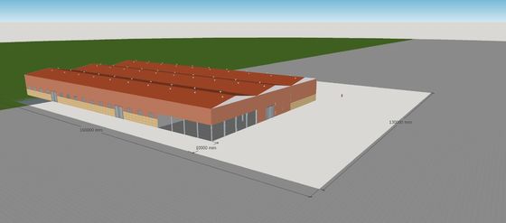 Officina della struttura in acciaio Costruzione prefabbricata del magazzino della struttura in acciaio leggera