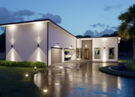 Villa prefabbricata d'acciaio dell'impresa commerciale della struttura leggera