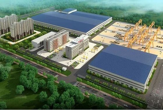 Immagazzino di stoccaggio con struttura in acciaio a sezione H saldata con buona capacità di carico
