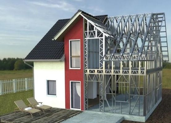 Struttura in acciaio Edificio residenziale casa prefabbricata progettazione su misura
