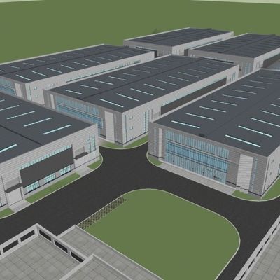 Magazzino per edifici in acciaio personalizzato con processo di foratura e stoccaggio efficiente