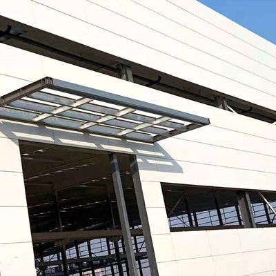Metallo costruzione struttura di acciaio magazzino con vetri in alluminio / PVC
