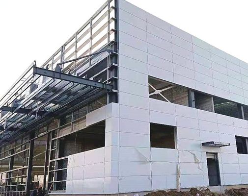Metallo costruzione struttura di acciaio magazzino con vetri in alluminio / PVC