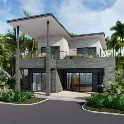 Villa con struttura in acciaio leggero con isolamento termico elevato per un design sicuro e resistente