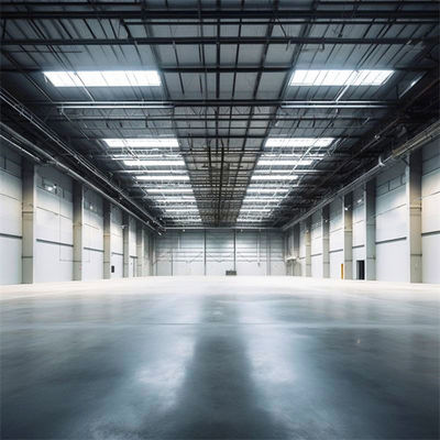 Un'officina con struttura in acciaio costruita con materiali Q355/Q235 provenienti dalla Cina