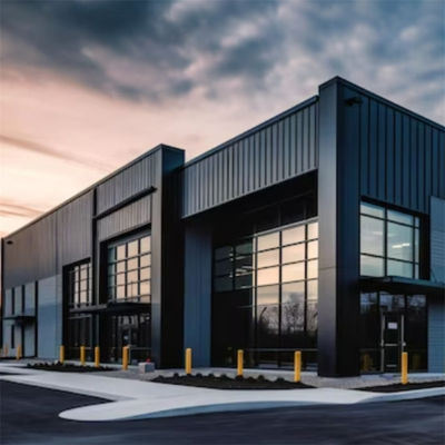 Moderna struttura in acciaio con finestre in alluminio adatte a progetti dell'industria alberghiera, compresi alberghi e resort