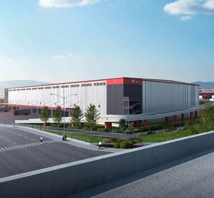 Q355/ Q235 Laboratorio di struttura in acciaio con servizio di lavorazione del decollaggio