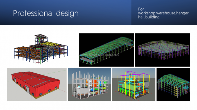 Ampia luce ISO9001 del metallo di griglia delle costruzioni prefabbricate del magazzino 1