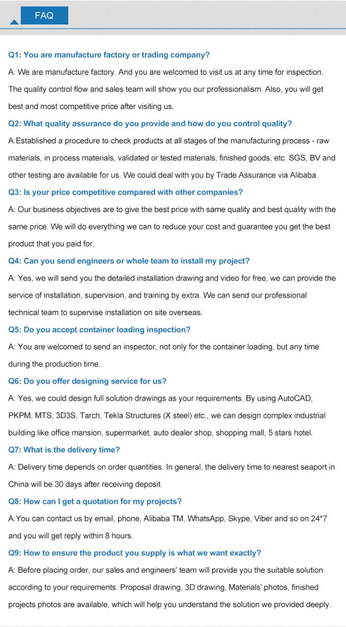 Struttura d'acciaio del magazzino della struttura d'acciaio di griglia usuale di montaggio 4